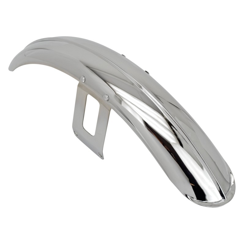 Garde-boue avant Mustang chromé avec fixations Wide Glide 090487 Garde-Boue Avant