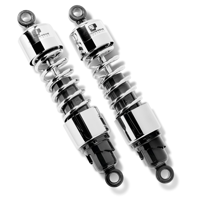 Amortisseurs à Gaz Progressive Suspension 11 1/2" (292mm) chromés 744737 Suspension arrière