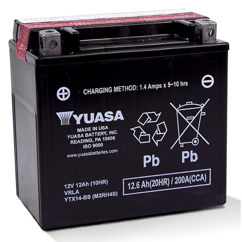Batterie sans entretien Yuasa V Force haute puissance YTX14-BS 700802 Batteries Yuasa V Force
