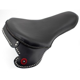 Buddy Seat selle style Pan à 2 places style 1936-1951 avec jupe, noire 742664 Selles Buddy seat