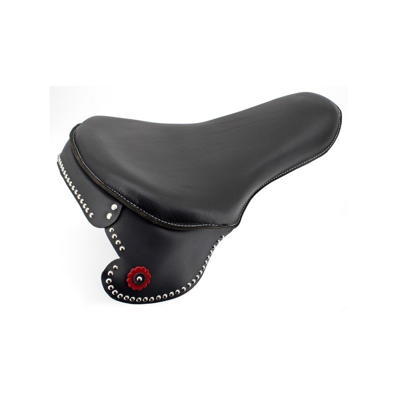 Buddy Seat selle style Pan à 2 places style 1936-1951 avec jupe, noire 742664 Selles Buddy seat