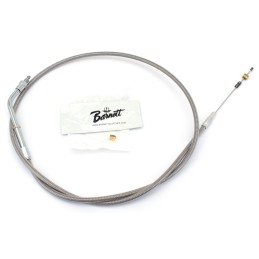 Cable de gaz retour Barnett USA tréssé gainé pour carburateur S&S Super E et G avec tirage 1986-1995 fileté 722903 Cables de ...