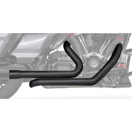 Collecteur d’échappement noir Freedom Performance Tuck & Under 735881 Collecteurs pour Touring