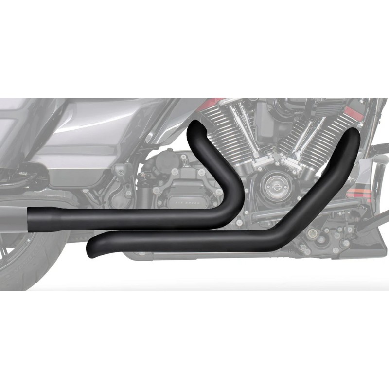 Collecteur d’échappement noir Freedom Performance Tuck & Under 735881 Collecteurs pour Touring