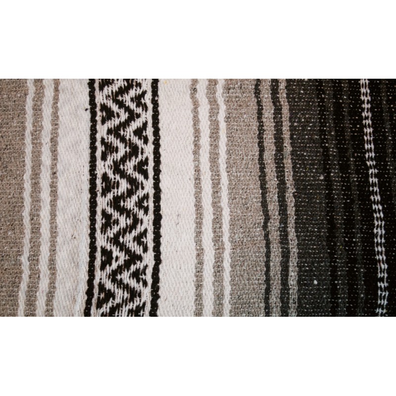 Couverture mexicaine charbon, argent, noir et blanc 755301 Couvertures mexicaines