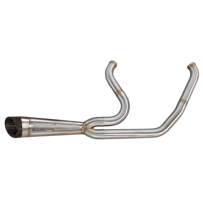 Echappement Two Brothers Racing Shorty 2 en 1 finition brute 753205 Ligne pour Softail Milwaukee Eight