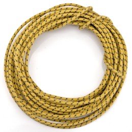 Fil électrique gainé coton jaune fil noir 745942 Fils électriques