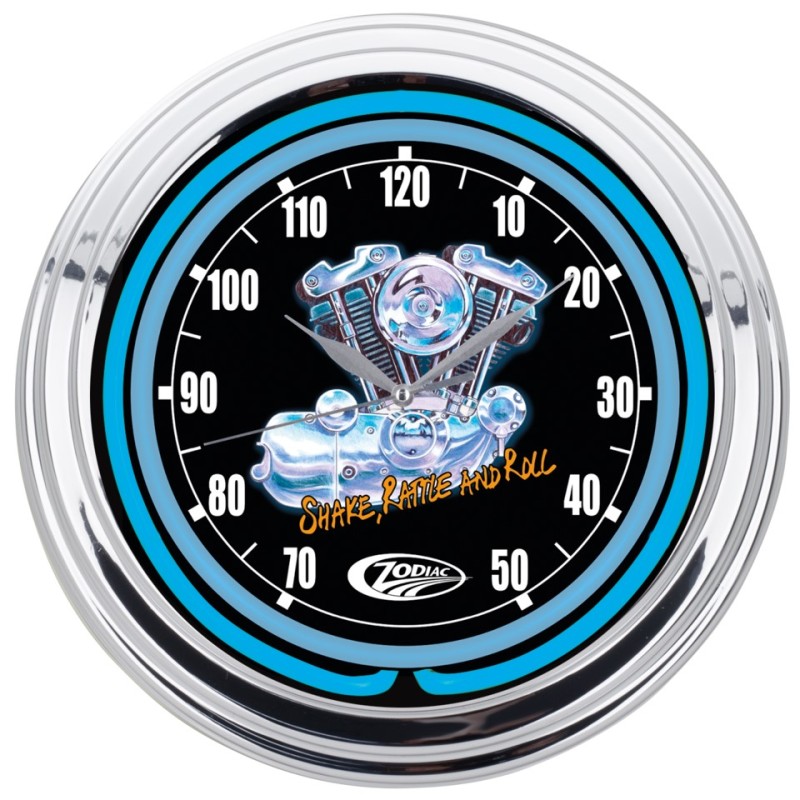 Horloge murale Zodiac néon Ironhead 999971 Horloges murales Zodiac neon