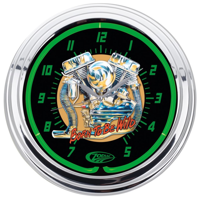 Horloge murale Zodiac néon Panhead 999969 Horloges murales Zodiac neon