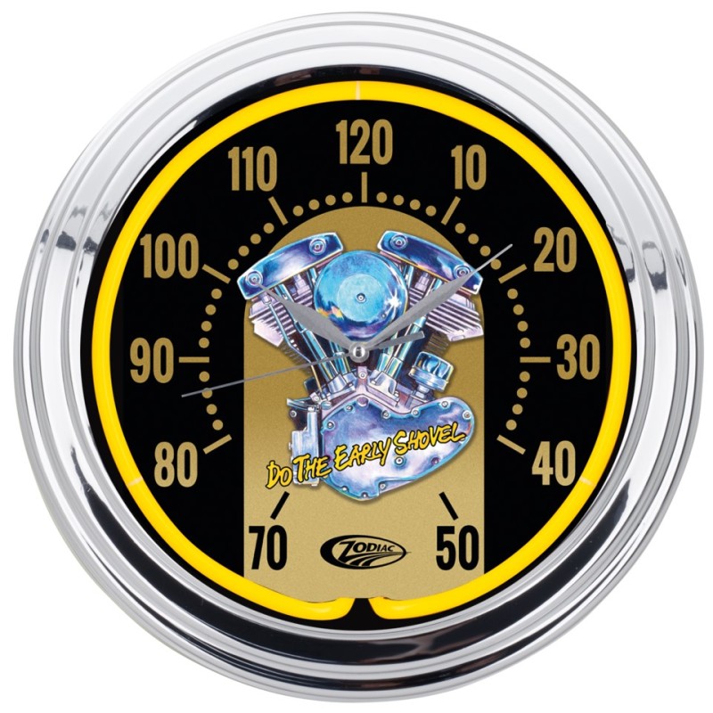 Horloge murale Zodiac néon Shovelhead 999972 Horloges murales Zodiac neon
