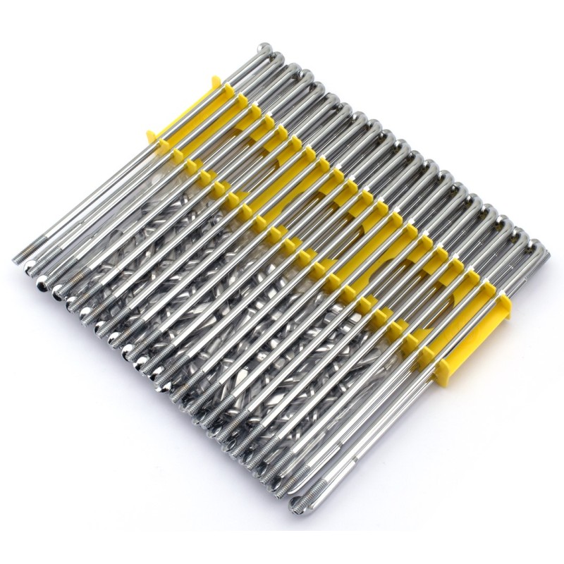 Jeu de 40 rayons chromés 15" pour moyeu large, rayonnage jusqu'à 2004 141140 Rayons