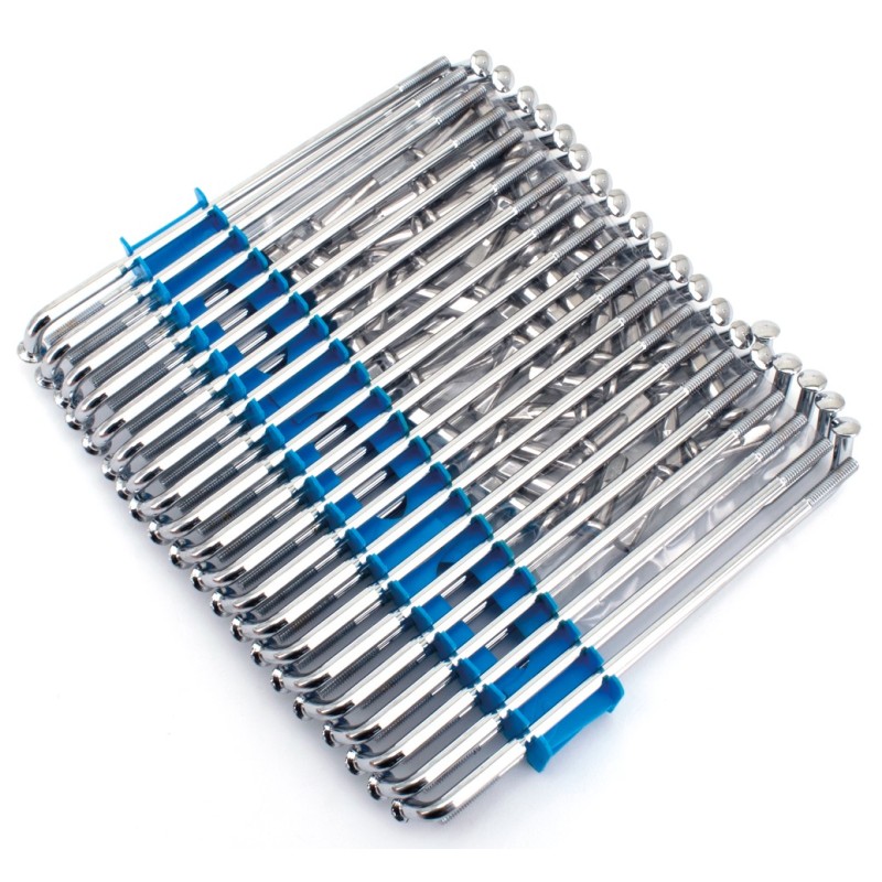 Jeu de 40 rayons chromés 16" pour moyeu étroit, rayonnage jusqu'à 2004 141283 Rayons