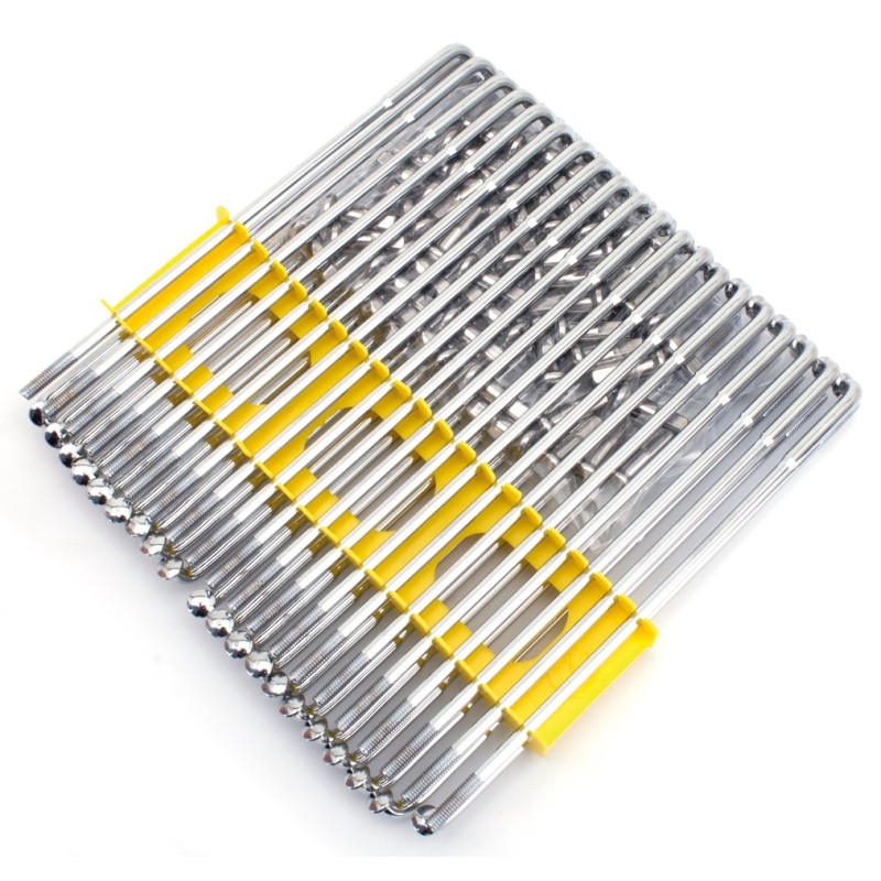 Jeu de 40 rayons chromés 16" pour moyeu large, rayonnage jusqu'à 2004 141113 Rayons