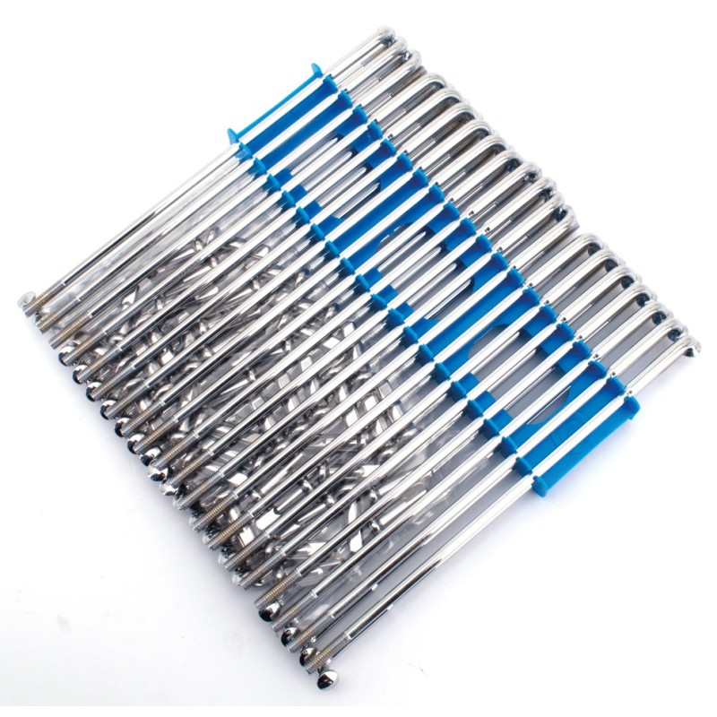 Jeu de 40 rayons chromés 16" pour moyeux larges et rayonnage type 2005-2024 234385 Rayons