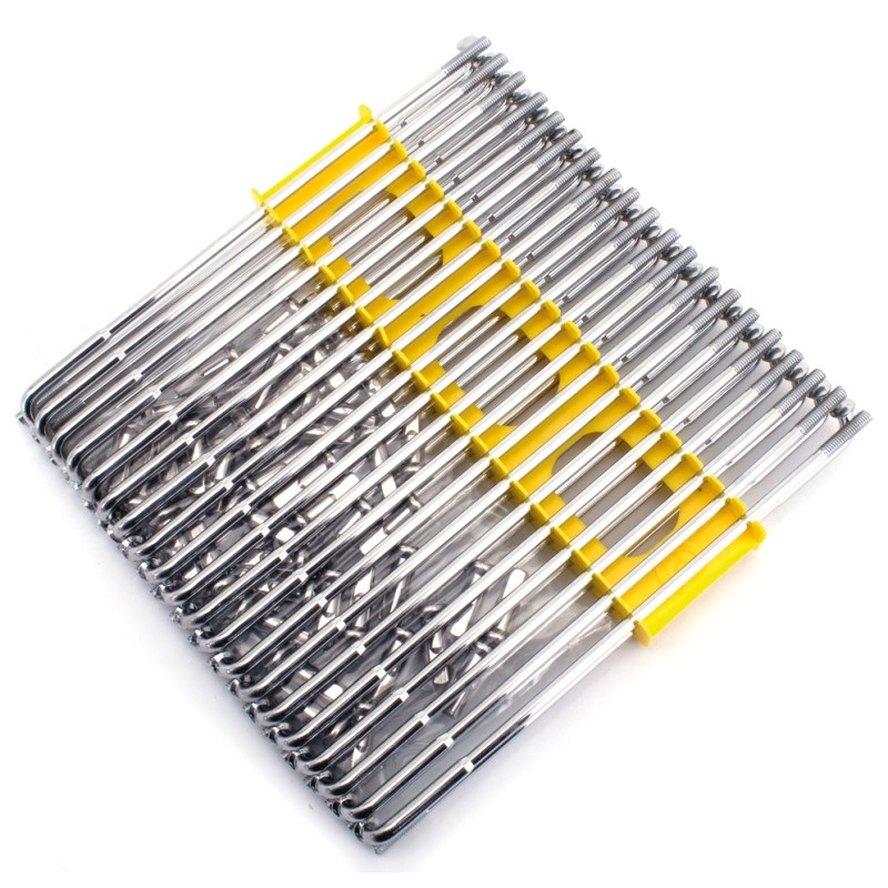 Jeu de 40 rayons chromés 17" pour moyeu large, rayonnage jusqu'à 2004 141169 Rayons