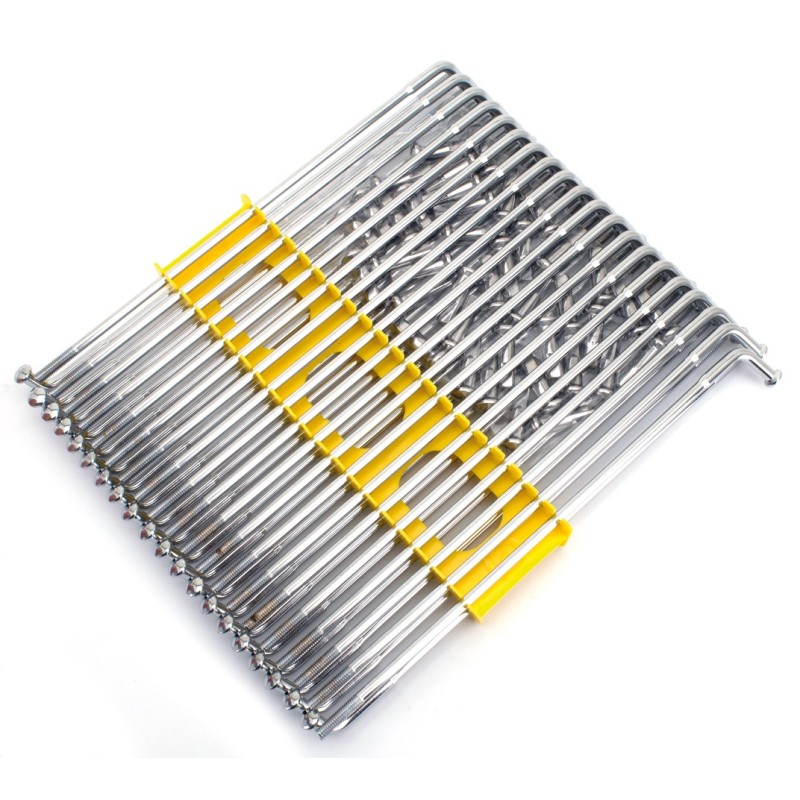 Jeu de 40 rayons chromés 19" pour moyeu étroit (avant), rayonnage jusqu'à 2004 141162 Rayons