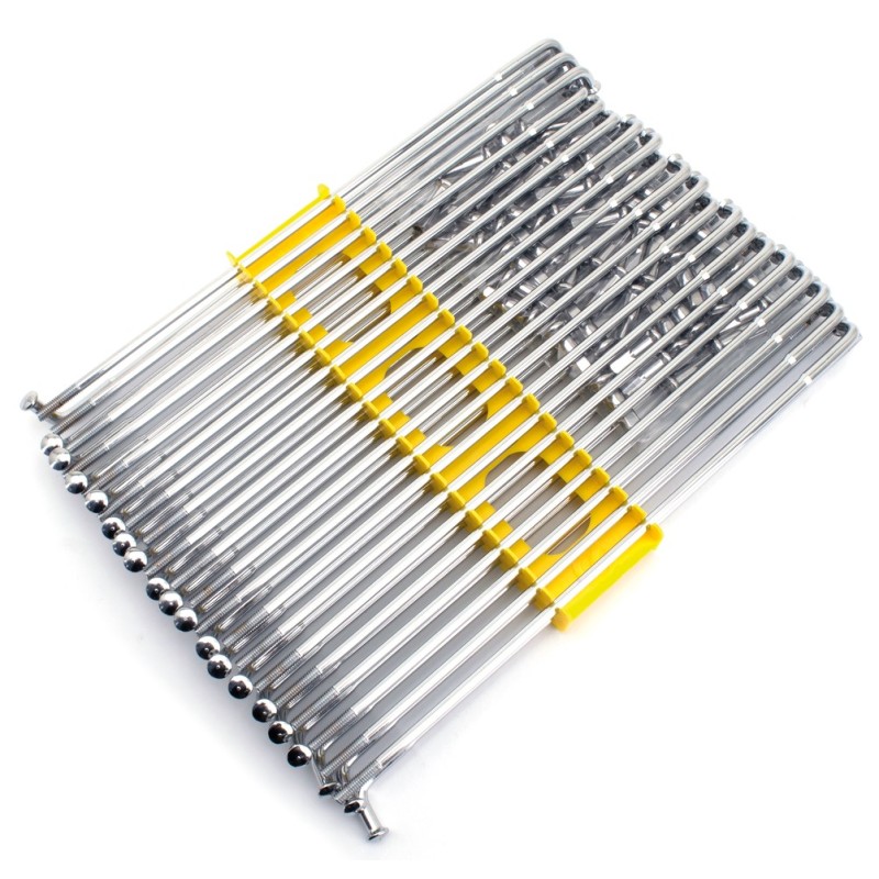 Jeu de 40 rayons chromés 21" pour moyeu étroit, rayonnage jusqu'à 2004 141118 Rayons