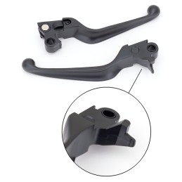 Jeu de leviers de frein et d'embrayage ergonomiques noirs avec levier d'embrayage anti-jeu 053902 Leviers de frein et d'embra...