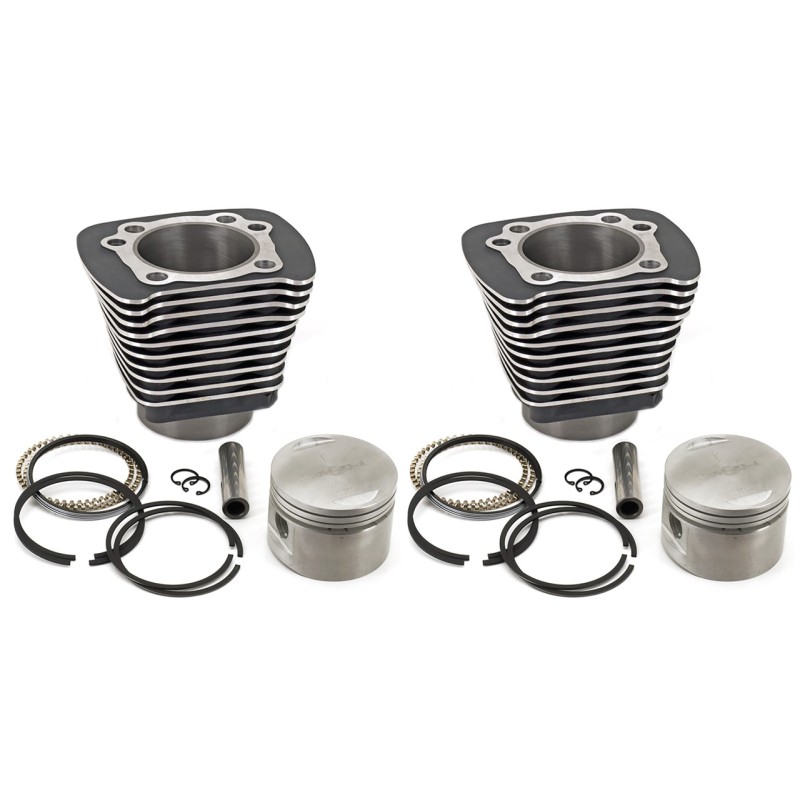 Kit cylindres pistons prêts à  installer noir wrinkle OEM 16510-83A 712053 Cylindres