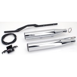 Silencieux d’échappement MCJ réglables homologués chromés 749901 Echappements MCJ Réglables Homologués