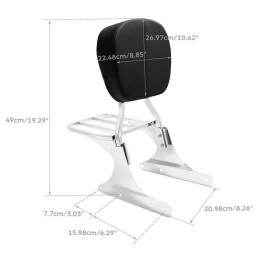 Kit de sissy bar et porte bagage pour Softail 770765 Pièces pour Harley-Davidson