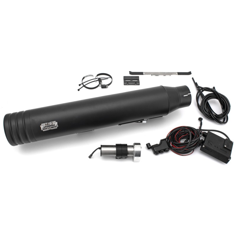 Silencieux d’échappement MCJ noir réglable homologué Euro 5+ pour Softail M8 791105 Echappements MCJ Réglables Homologués