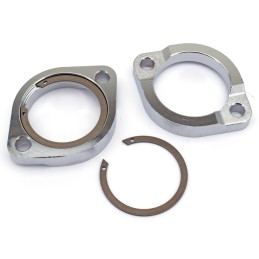 Brides inox chromées de montage d'échappement et circlips OEM 65184-02 027585 Accessoires d'échappement