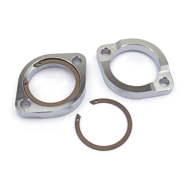 Brides inox chromées de montage d'échappement et circlips OEM 65184-02 027585 Accessoires d'échappement