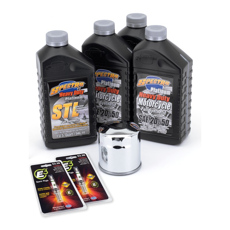 Kit vidange moteur, boite et primaire Platinum Spectro USA avec bougies et filtre chromé 780680 Kits Vidanges Spectro USA