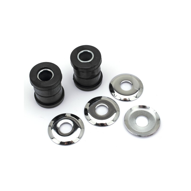 Kit de silent blocs de guidon avec rondelles chromées OEM 56153-73 358267 Silent bloc de guidons