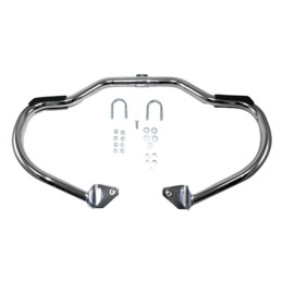Pare cylindres chromé avec repose pieds caoutchouc OEM 49000077 087004 Pare-Cylindre pour Harley Davidson