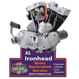 Plaque métal avec moteur Ironhead Sportster fonte 789735 Plaques métal avec moteurs Harley-Davidson