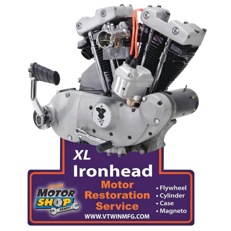 Plaque métal avec moteur Ironhead Sportster fonte 789735 Plaques métal avec moteurs Harley-Davidson