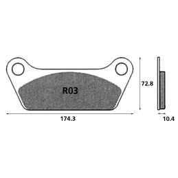Plaquettes de frein arrière EBC Mix Organique/Aramide OEM 43957-80 743041 Plaquettes de frein arrière pour étrier d'origine
