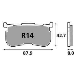 Plaquettes de frein arrière EBC V Series OEM 41300033 734795 Plaquettes de frein arrière pour étrier d'origine