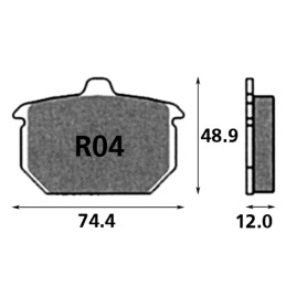 Plaquettes de frein arrière EBC V-Series OEM 44209-82 734737 Plaquettes de frein arrière pour étrier d'origine