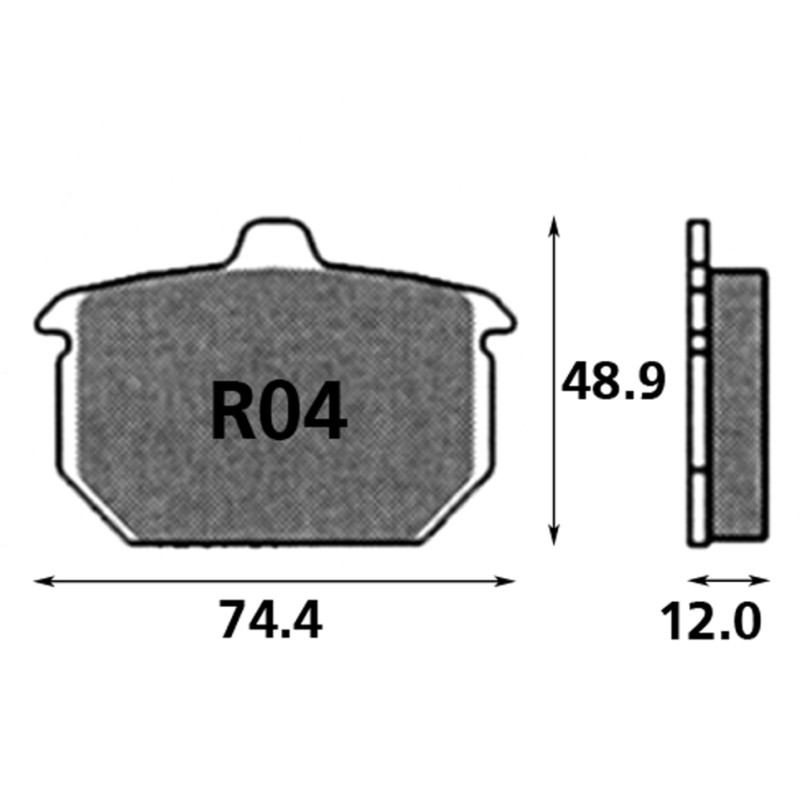Plaquettes de frein arrière EBC V-Series OEM 44209-82 734737 Plaquettes de frein arrière pour étrier d'origine
