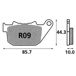 Plaquettes de frein arrière EBC V-Series OEM 42836-04 734771 Plaquettes de frein arrière pour étrier d'origine