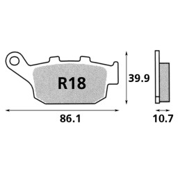 Plaquettes de frein arrière EBC V-Series OEM 42385-98Y 734745 Plaquettes de frein arrière pour étrier d'origine
