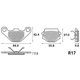 Plaquettes de frein arrière SBS céramique OEM 42385-94Y 231813 Plaquettes de frein arrière pour étrier d'origine