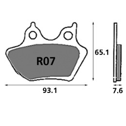 Plaquettes de frein arrière SBS Excel Sinter Street OEM 44082-00 236254 Plaquettes de frein arrière pour étrier d'origine
