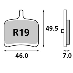 Plaquettes de frein arrière SBS Excel Sinter Street OEM H0301.1AM 734788 Plaquettes de frein arrière pour étrier d'origine