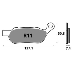 Plaquettes de frein arrière Zodiac Kevlar OEM 42298-08 149562 Plaquettes de frein arrière pour étrier d'origine