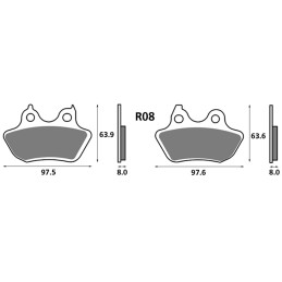 Plaquettes de frein arrière Zodiac métallique OEM 46721-06 149555 Plaquettes de frein arrière pour étrier d'origine