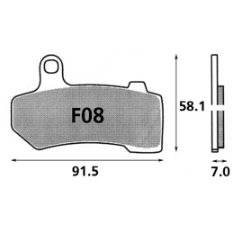 Plaquettes de frein avant EBC Excel Sinter Street OEM 41852-06, 41854-08, 42850-06 734774 Plaquettes de frein avant pour étri...