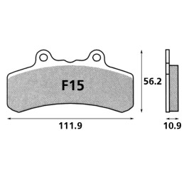 Plaquettes de frein avant EBC mix organique-aramide OEM 42386-84Y 743042 Plaquettes de frein avant pour étrier d'origine
