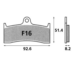 Plaquettes de frein avant EBC mix organique-aramide OEM H0300.F 734777 Plaquettes de frein avant pour étrier d'origine