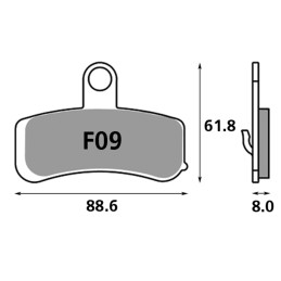 Plaquettes de frein avant SBS Excel Sinter Street OEM 44082-08 711651 Plaquettes de frein avant pour étrier d'origine