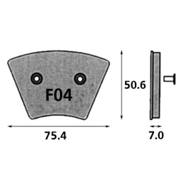 Plaquettes de frein avant Zodiac métallique OEM 44281-74 149235 Plaquettes de frein avant pour étrier d'origine