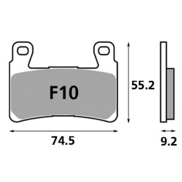 Plaquettes de frein avant Zodiac métallique OEM 42739-08 144446 Plaquettes de frein avant pour étrier d'origine